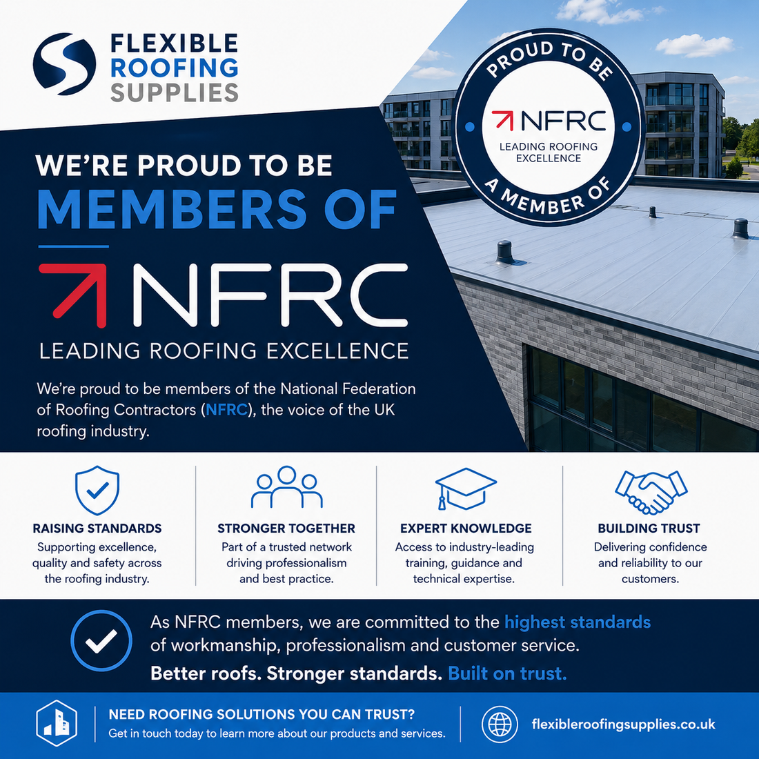 Flexible Roofing Supplies Joins the NFRC | Read More